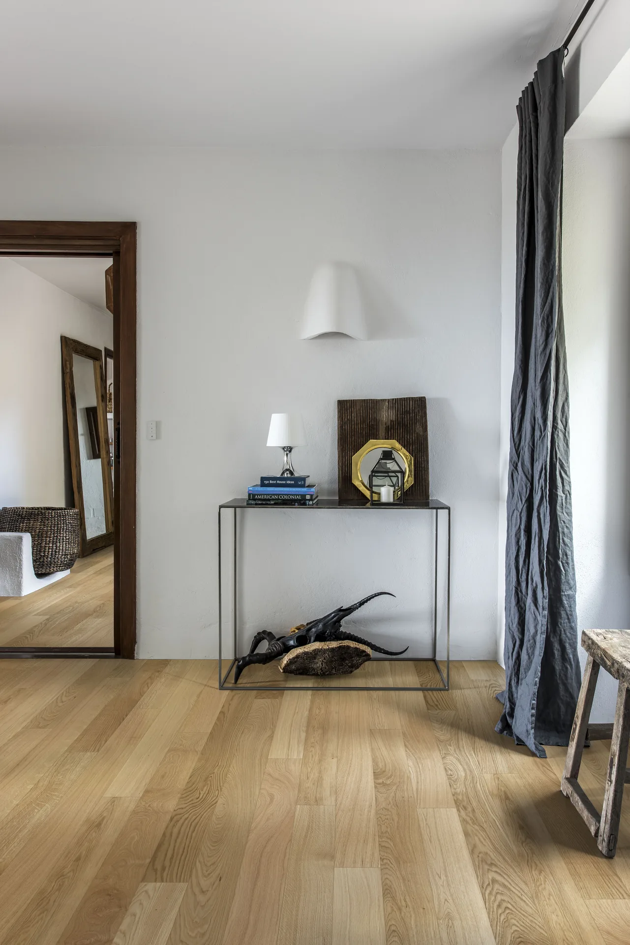 Light engineered wood flooring in a modern interior